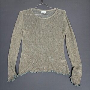 Kindred Spirit Women's Silk Linen Blend Knit Sweater Top Size Small